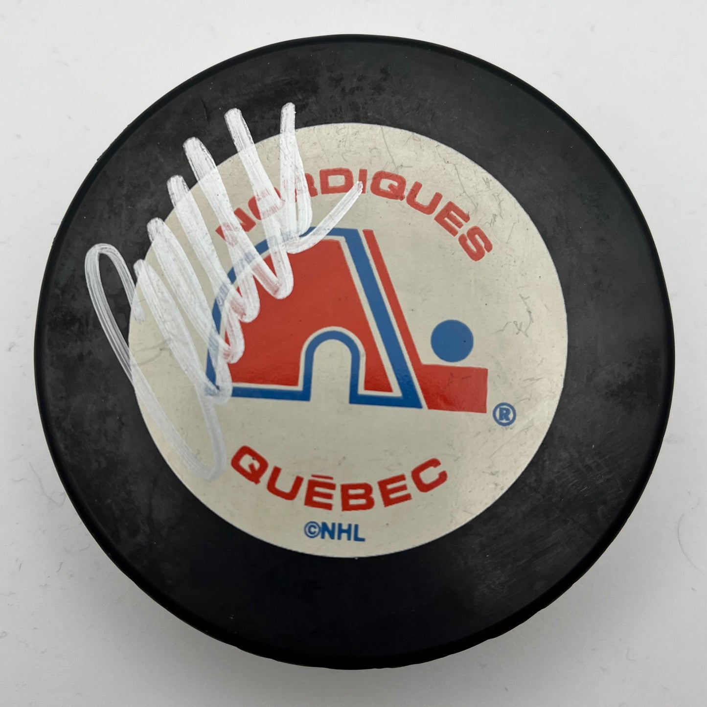 Wendel Clark Signed Quebec Nordiques Puck