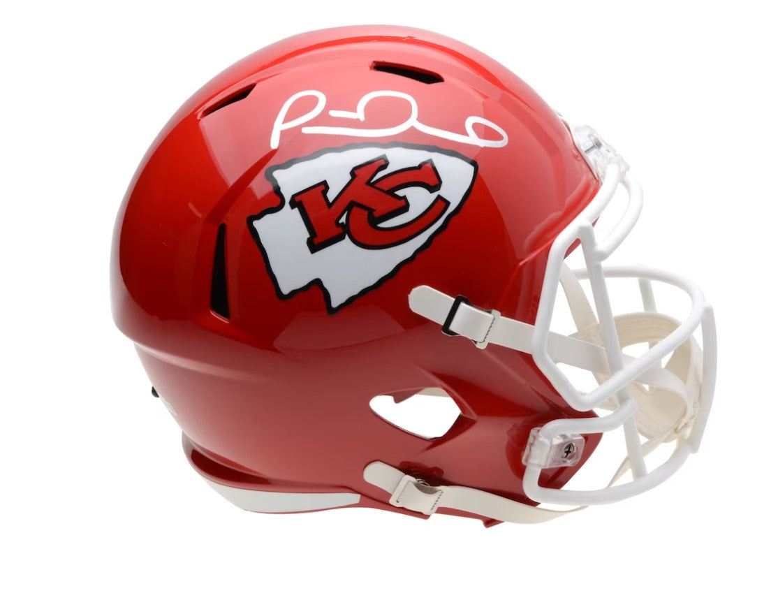 Patrick Mahomes Kansas City Chiefs Autographed Riddell Speed Replica Helmet W/Frame