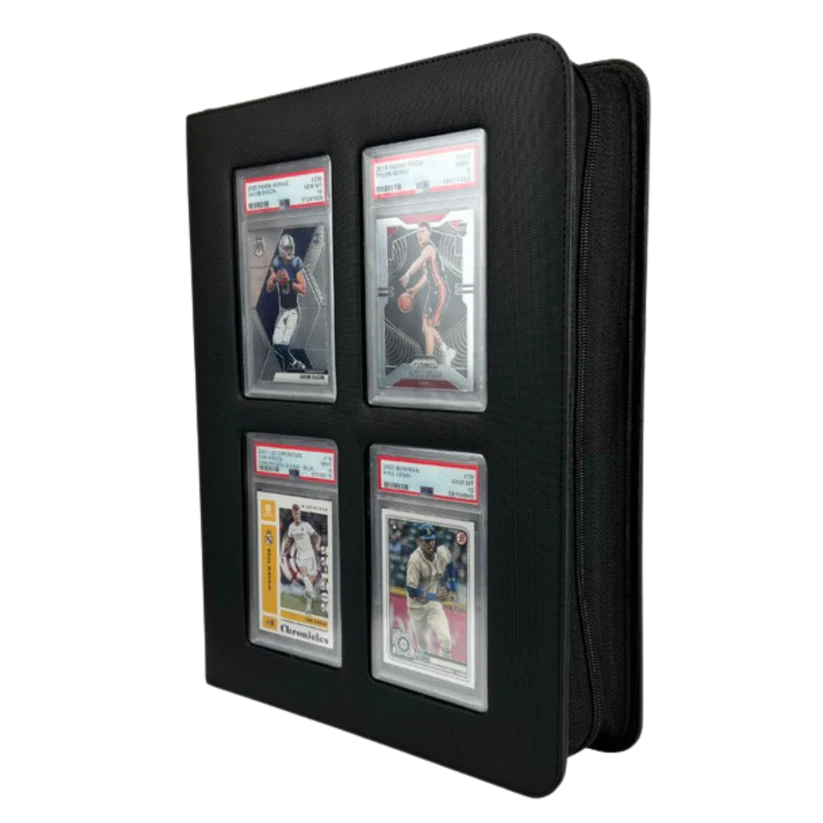 Graded Card Binder PSA/CSG Graded Slab Binder Pages - Holds 4 Graded Card Slabs Per Page (Clear, 4-Pocket) Andy Pages Trading Cards Graded Card Binder PSA/CSG Graded Slab Binder Pages - Holds 4 Graded Card Slabs Per Page (Clear, 4-Pocket) Andy Pages Trading Cards