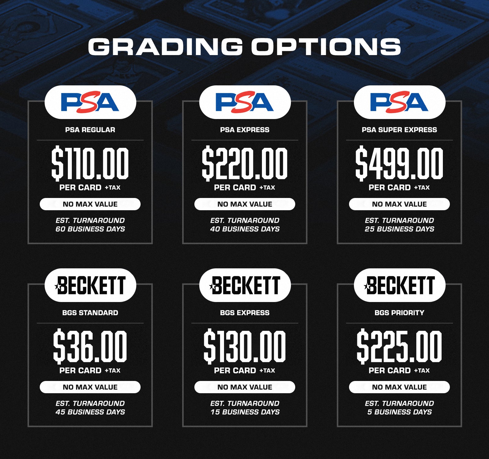 pokemon card grading price Prices UK | From 12 ISA's Card Grading Service Offer