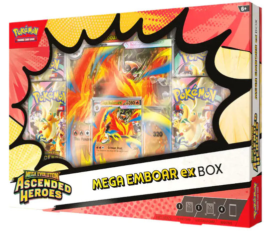 Pokémon Mega Evolution - Ascended Heroes Mega Starters ex Box - Mega Emboar ex