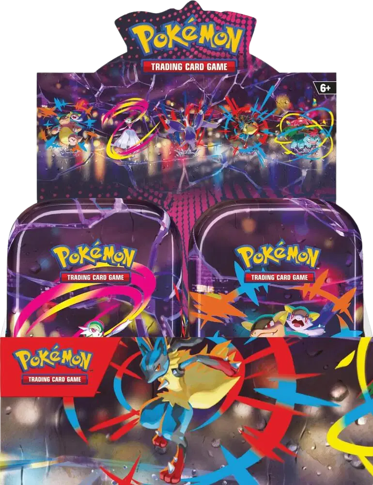 Pokemon Mega Evolution Mini Tin Display