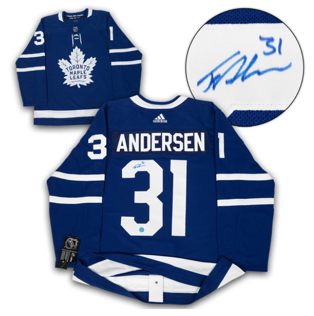 Frederik Andersen Toronto Maple Leafs Autographed Adidas Jersey